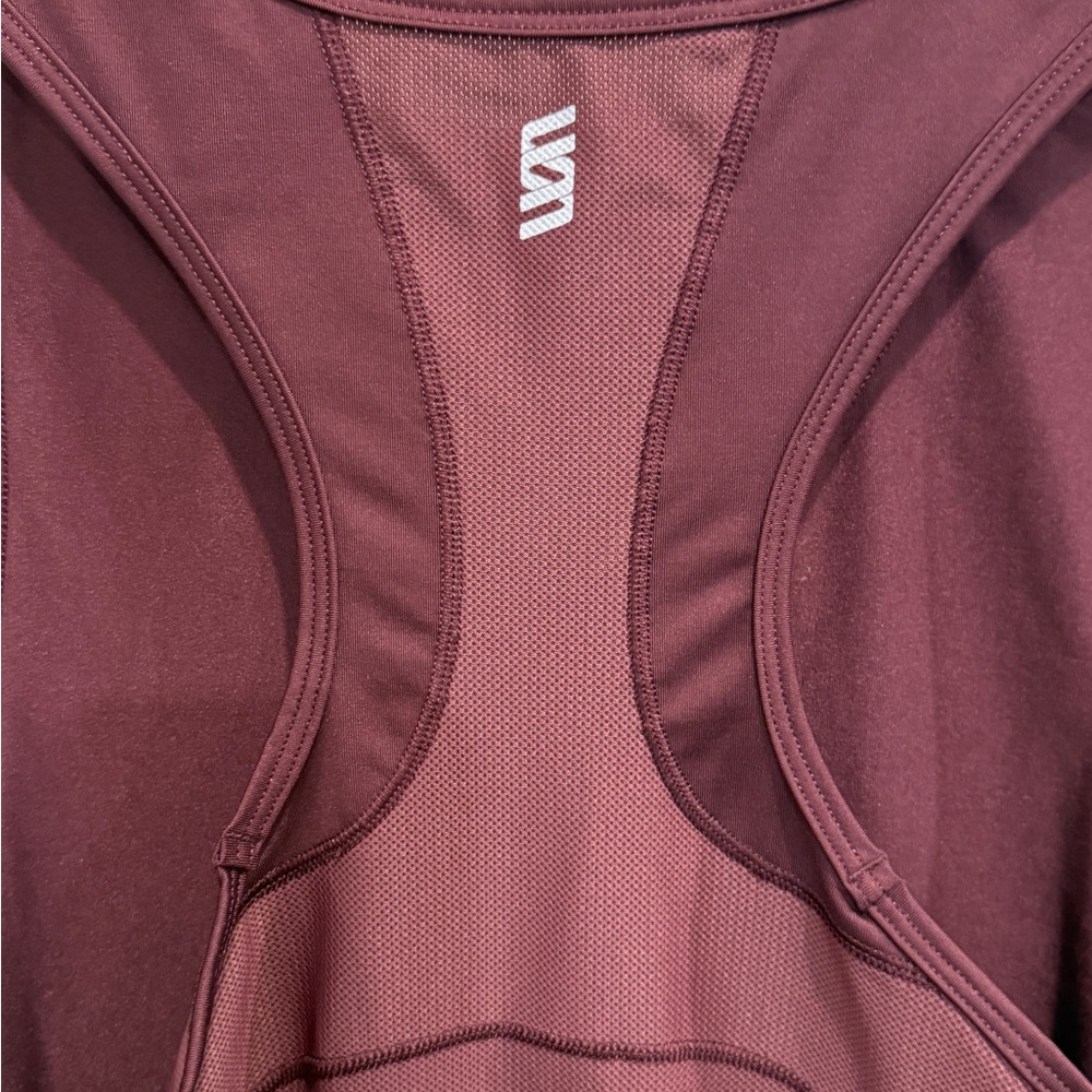 Compression Tank by Second Skin Burgundy Racerback - Picture 6 of 9